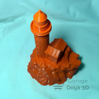Small Lighthouse on a rock. 3D Printing 12940