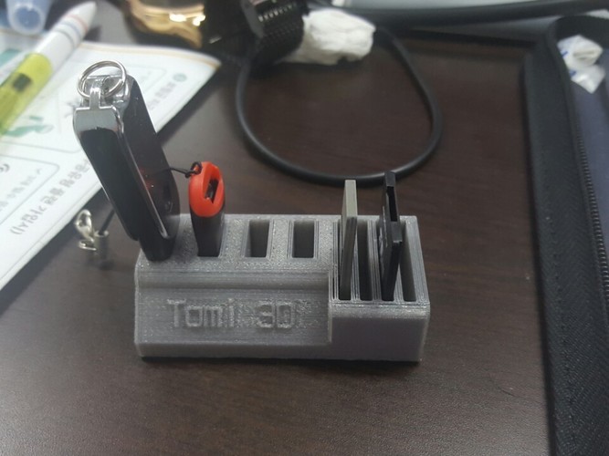 Tomi 3D Usb & SD Card holder 3D Print 13286