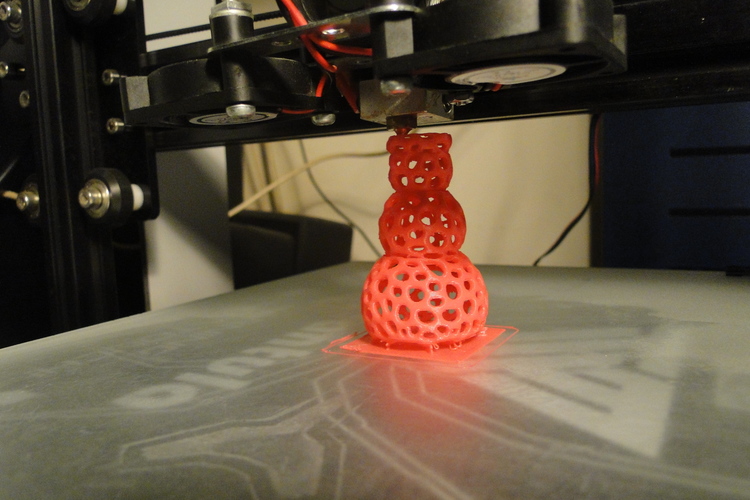 Voronoi Snowman 3D Print 13461