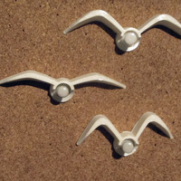 Small Seagull push-pin 3D Printing 13586