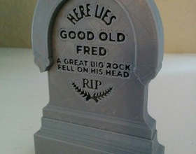 3D Printed Haunted Mansion Tombstone - Here Lies Good Old Fred by ...