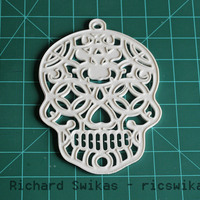Small Sugar Skull Halloween Decoration 3D Printing 13860