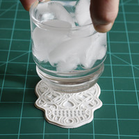 Small Sugar Skull Coaster 3D Printing 13862