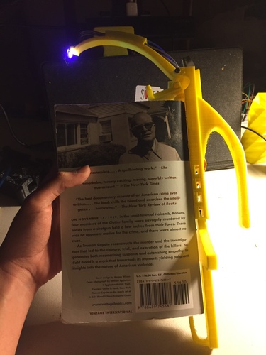 NightBook Holder with LED and Servo 3D Print 14152