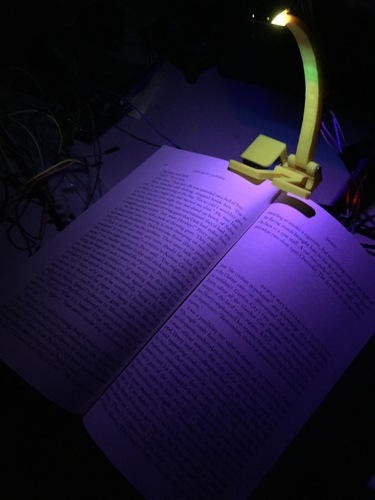 NightBook Holder with LED and Servo 3D Print 14156