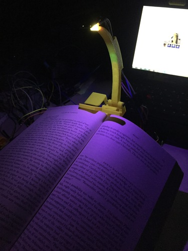 NightBook Holder with LED and Servo 3D Print 14158