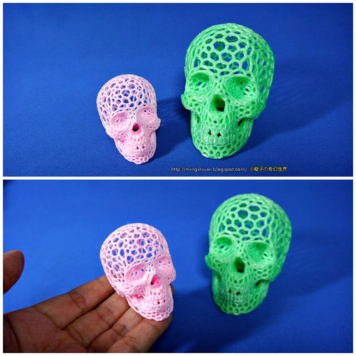 Skull lamps - Voronoi Style 3D Print 14463