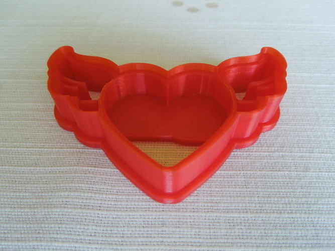 Heart Wings Cookie Cutter  3D Print 14557