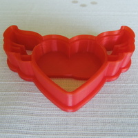 Small Heart Wings Cookie Cutter  3D Printing 14557
