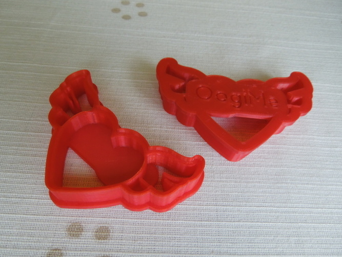 Heart Wings Cookie Cutter  3D Print 14559