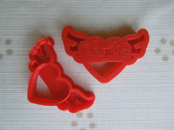 Heart Wings Cookie Cutter  3D Print 14560