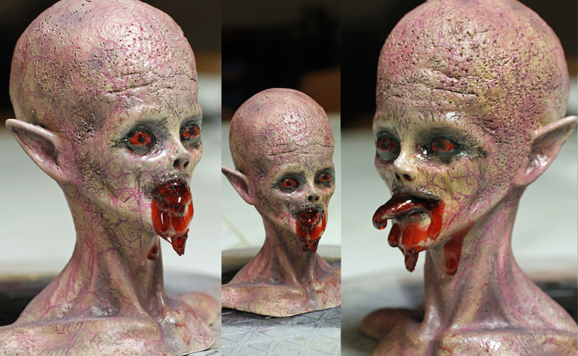 Zombie Queen Bust 3D Print 14589