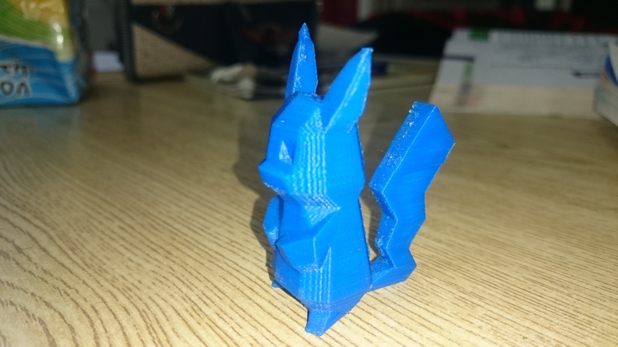Low-Poly Pikachu - Multi and Dual Extrusion version 3D Print 14836