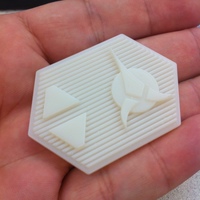 Small Klingon Com Badge (Star Trek) 3D Printing 14954