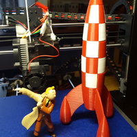Small Rocket bicolor 3D Printing 15035