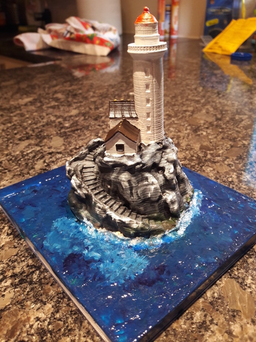 Lighthouse on a rock. 3D Print 16337