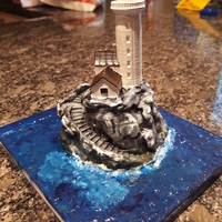 Small Lighthouse on a rock. 3D Printing 16337