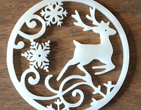 3D Printed Deer with snowflakes by tigerklaue | Pinshape