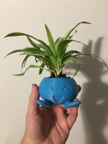 ODDRAIN : Oddish High Poly Planter [Printable without supports] 3D Print 18566