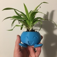 Small ODDRAIN : Oddish High Poly Planter [Printable without supports] 3D Printing 18566