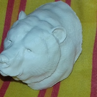 Small Grizzly bear bust 3D Printing 18965