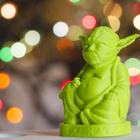 Small Improved Yoda Buddha w/ Lightsaber  3D Printing 20429