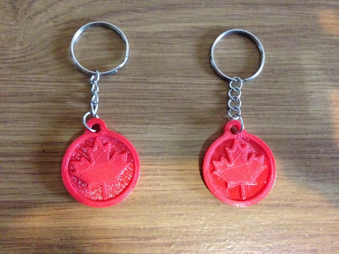 3D printed key chain-Maple leaf 3D Print 21750