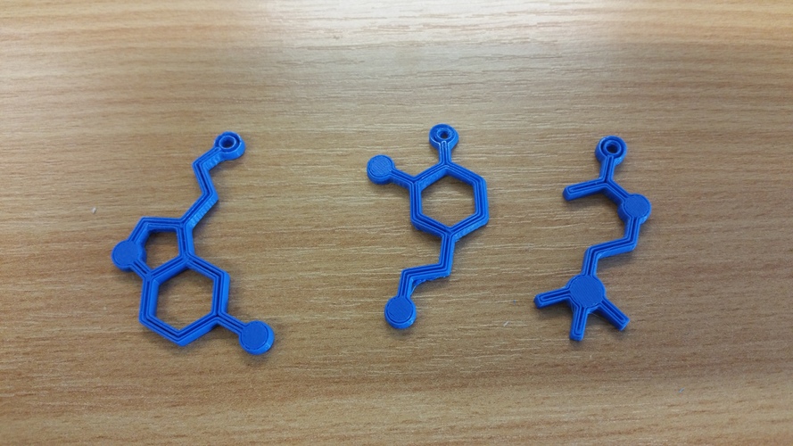 3 Beloved Chemicals - Keyrings 3D Print 21893