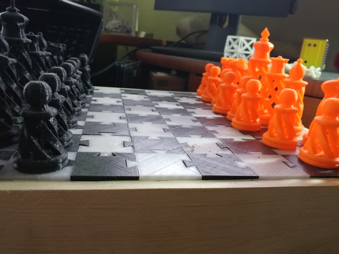 Spiral Chess Set (Large) 3D Print 23358