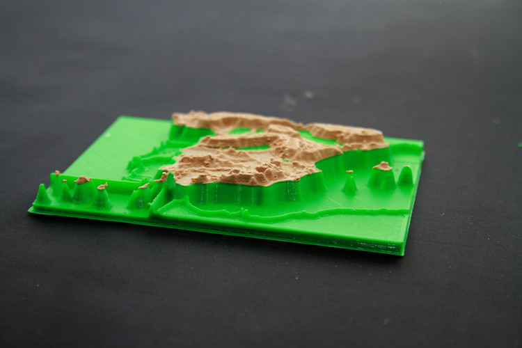 map 3d mountain ranges, spain 3D Print 23740