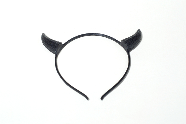 Devil Horns Headband 3D Print 2433