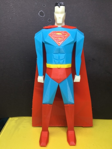 Superman Low Poly 3D Print 24588