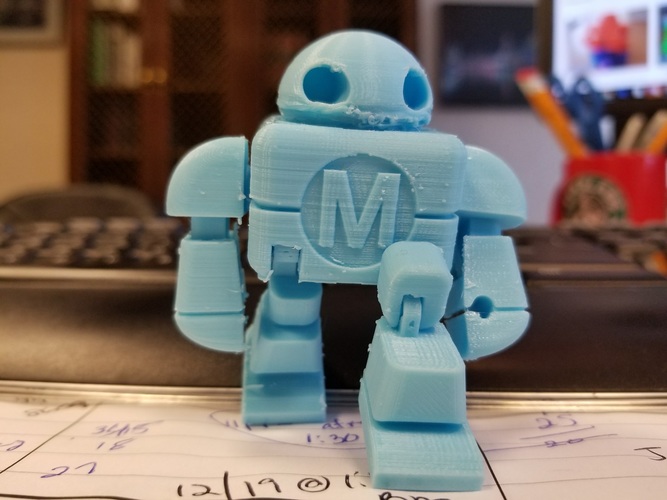 Mini Maker Faire Robot Action Figure 3D Print 24894