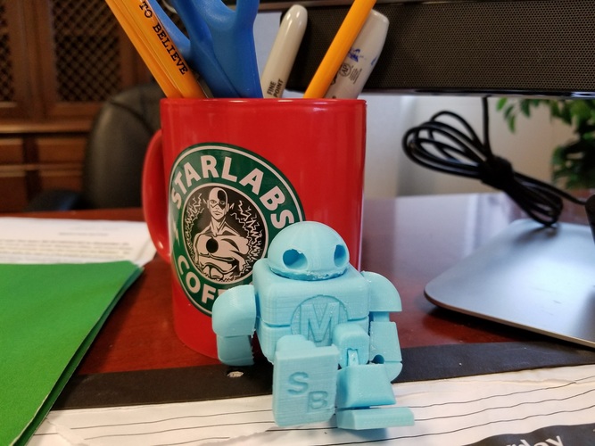 Mini Maker Faire Robot Action Figure 3D Print 24895
