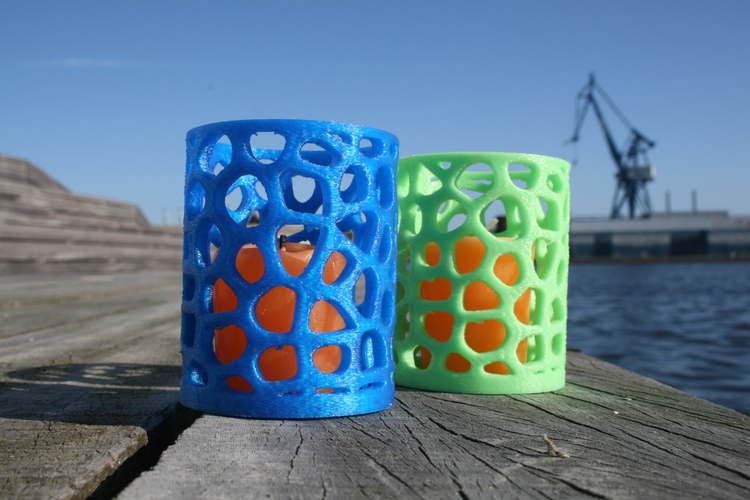 Voronoi tealight candel holder 3D Print 2534