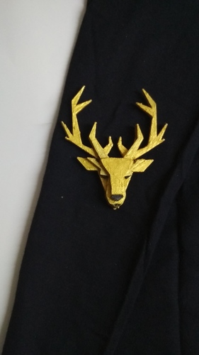 Deer Brooch 3D Print 26041