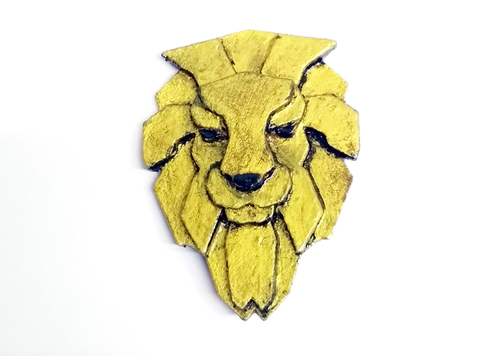 Lion brooch 3D Print 26045