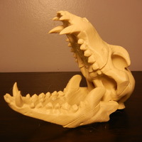 Small Boneheads S1: Wolf Skull w/ Jaw - 3DKitbash.com 3D Printing 2643