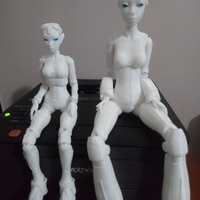 Small Robot woman "Robotica" 3D Printing 26572