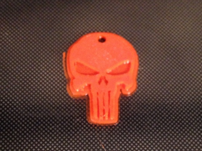 Punisher Keychain Ornament 3D Print 27909