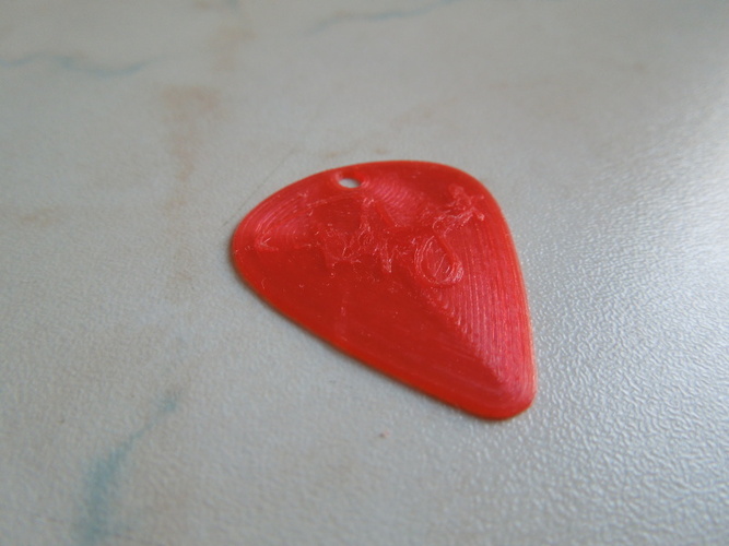Guitar Pick with Hole for Keychain (Ted Nugent) 3D Print 2918