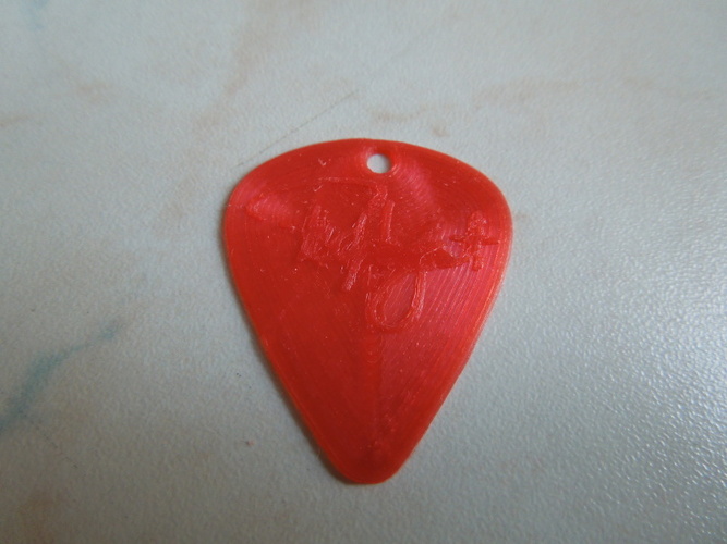 Guitar Pick with Hole for Keychain (Ted Nugent) 3D Print 2919