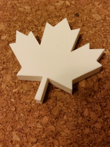 Maple Leaf Magnet 3D Print 3058