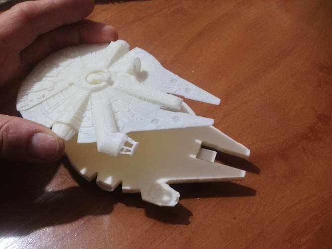 Millenium Falcon with hole for mounting peg/X-Wing: TMG stand 3D Print 31004
