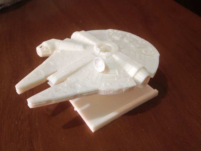 Millenium Falcon with hole for mounting peg/X-Wing: TMG stand 3D Print 31011