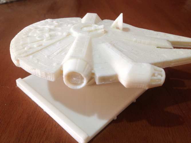 Millenium Falcon with hole for mounting peg/X-Wing: TMG stand 3D Print 31014