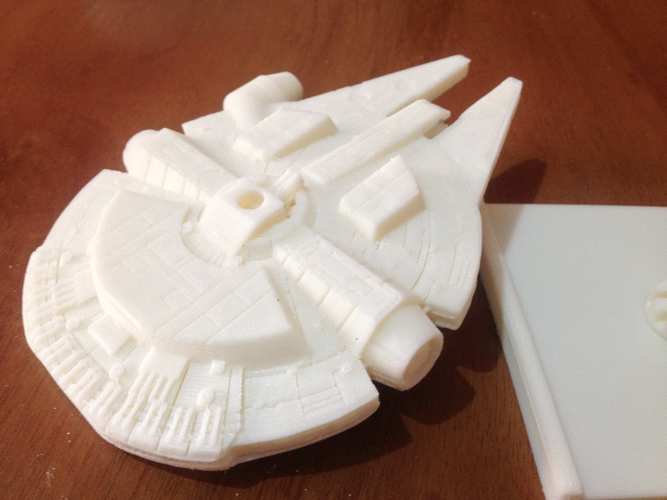Millenium Falcon with hole for mounting peg/X-Wing: TMG stand 3D Print 31016