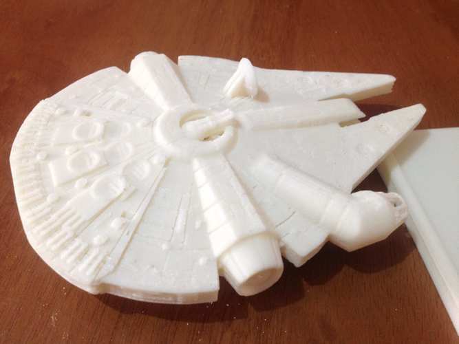 Millenium Falcon with hole for mounting peg/X-Wing: TMG stand 3D Print 31017