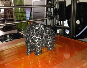 Pin Elephant - Voronoi Style 3D Print 3137