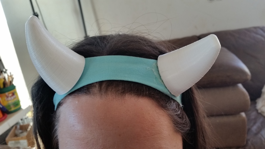 Horns for Elastic Headband 3D Print 3206